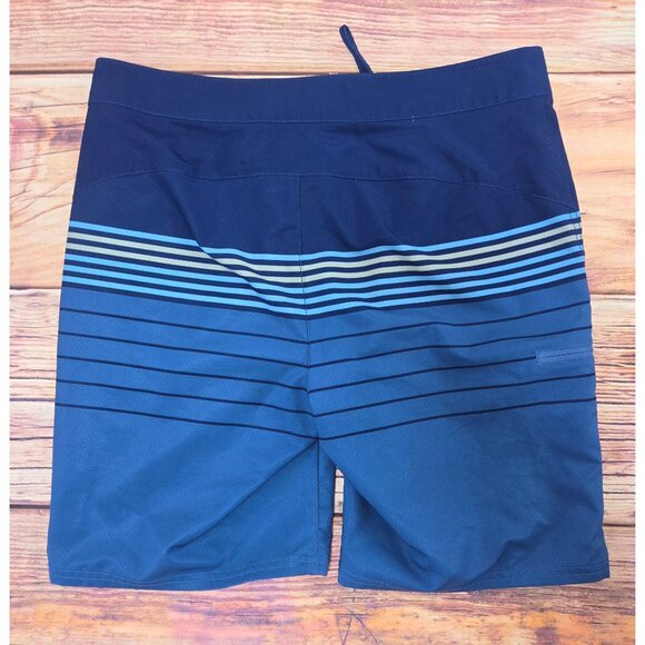 Vineyard Vines Mens Performance Swim Trunks 32 Blue Striped Swimwear Shorts - Picture 2 of 6
